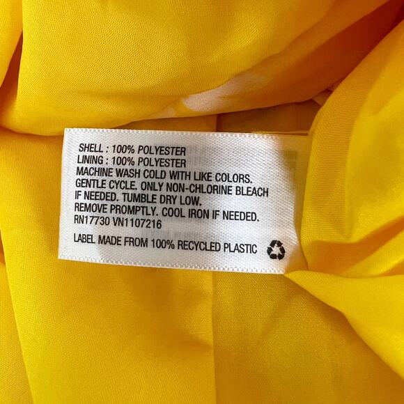 A NEW DAY Yellow Floral Asymmetrical High Low Ruffle Wrap Skirt Lined Women's S - Picture 9 of 11